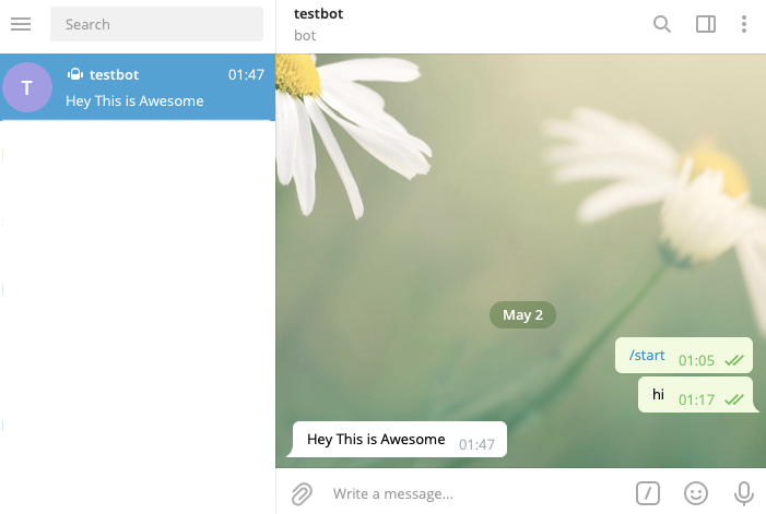 telegram bot using python