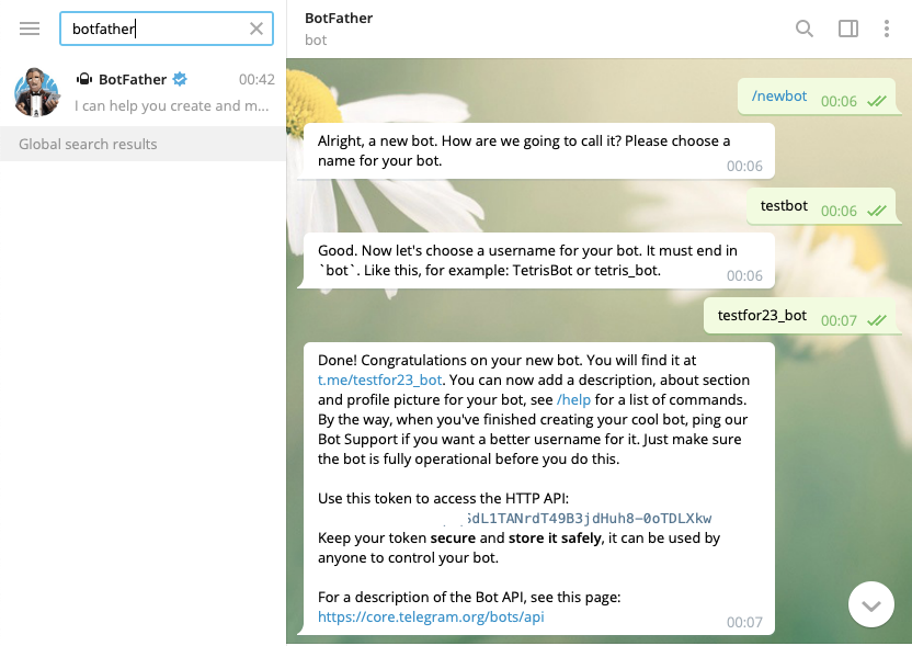 telegram new bot user