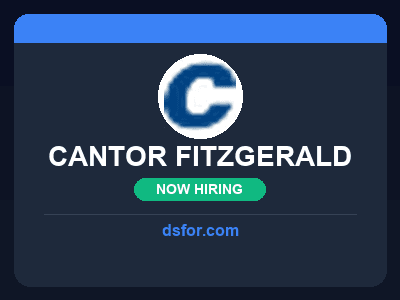 Cantor Fitzgerald Remote Associate, Machine Learning Engineer Job
